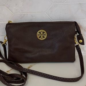 Tory Burch Brown Leather Crossbody Purse